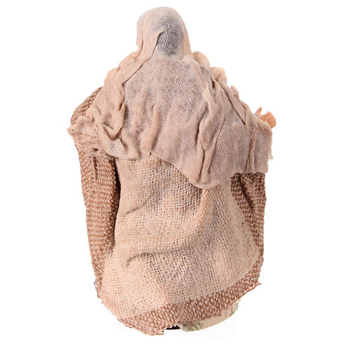 Santon crèche napolitaine femme enceinte h 10 cm terre cuite 4