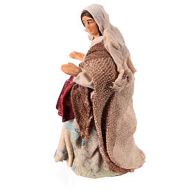 Statuina presepe napoletano donna incinta h 10 cm terracotta