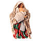 Breastfeeding woman for Neapolitan Nativity Scene, h 10 cm, terracotta and fabric s2