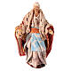 Old woman walking for Neapolitan Nativity Scene, h 10 cm, terracotta and fabric s1