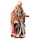 Old woman walking for Neapolitan Nativity Scene, h 10 cm, terracotta and fabric s3
