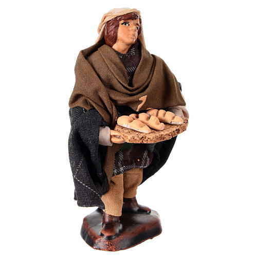 Figurka piekarza z terakoty 10 cm, szopka neapolitańska 2