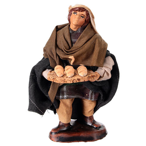 Terracotta baker figurine 10 cm Neapolitan nativity scene 1