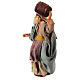 Woman with wine barrel for Neapolitan Nativity Scene, h 10 cm, terracotta and fabric s2