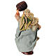 Woman with wine barrel for Neapolitan Nativity Scene, h 10 cm, terracotta and fabric s4