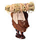 Peasant with straw for 10 cm Neapolitan Nativity Scene, terracotta and fabric s4