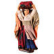 Woman with fruit basket on her head for 10 cm Neapolitan Nativity Scene, terracotta and fabric s1