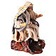 Shepherd sitting on a rock for 10 cm Neapolitan Nativity Scene, terracotta and fabric s3