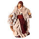Woman at the balcony for 10 cm Neapolitan Nativity Scene, open arms, terracotta and fabric s1