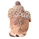 Woman at the balcony for 10 cm Neapolitan Nativity Scene, open arms, terracotta and fabric s4