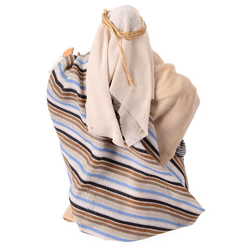 Pastor con niño 10 cm terracota belén napolitano 4