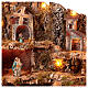 Décor crèche napolitaine 60x80x80 cm village statues terre cuite 12 cm s4