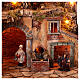 Décor crèche napolitaine 60x80x80 cm village statues terre cuite 12 cm s6