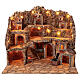 Décor crèche napolitaine 60x80x80 cm village statues terre cuite 12 cm s8