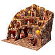 Neapolitan nativity scene setting 60X80X80 cm village terracotta statues 12 cm s3