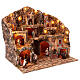 Neapolitan nativity scene setting 60X80X80 cm village terracotta statues 12 cm s5