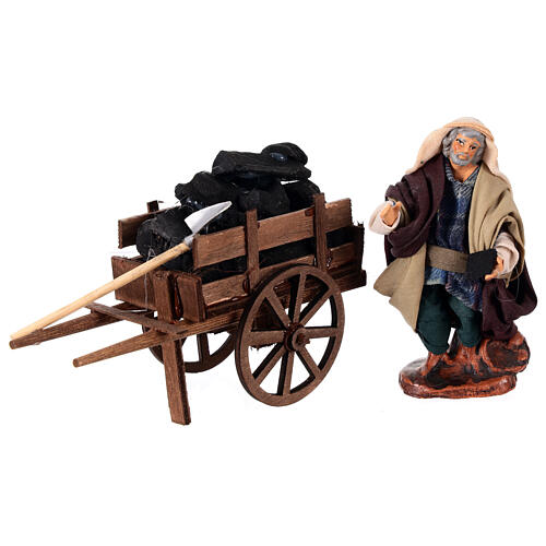 Coalman with cart, h 10 cm, Neapolitan Nativity Scene 1