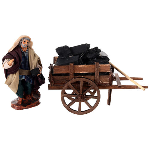 Coalman with cart, h 10 cm, Neapolitan Nativity Scene 3