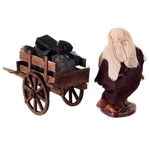 Coalman with cart, h 10 cm, Neapolitan Nativity Scene 4