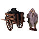 Terracotta coalman with cart for 12 cm Neapolitan Nativity Scene s4
