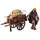 Carro campesino heno horca 10 cm terracota belén Nápoles s1