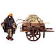 Carro campesino heno horca 10 cm terracota belén Nápoles s3