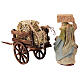 Terracotta farmer with cart of straw for 12 cm Neapolitan Nativity Scene s4