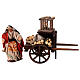 Carro venditore di uova 10 cm terracotta presepe napoletano s2