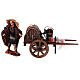 Carro venditore di vino terracotta h 12 cm presepe Napoli s3