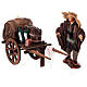 Terracotta wine seller with wagon h 12 cm Naples nativity scene s2