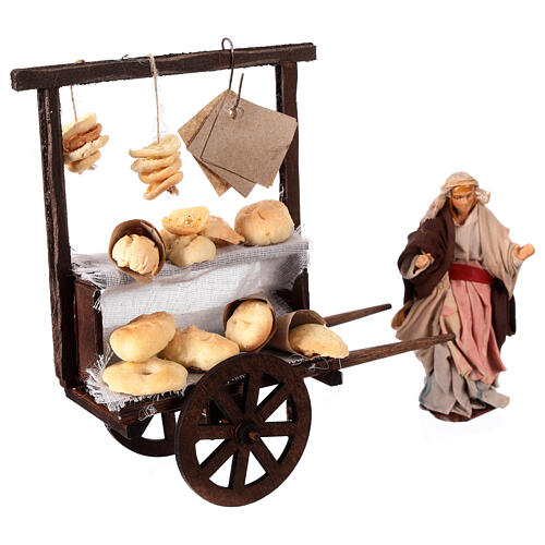 Cart with bread for 12 cm Neapolitan Nativity Scene 2