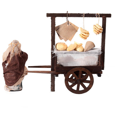 Cart with bread for 12 cm Neapolitan Nativity Scene 4