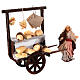 Bread cart with seller 12 cm terracotta wood nativity scene Naples s2