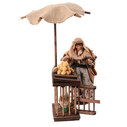 Egg stand with woman, Neapolitan Nativity Scene, h 12 cm 3