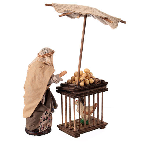 Egg stand with woman, Neapolitan Nativity Scene, h 12 cm 4