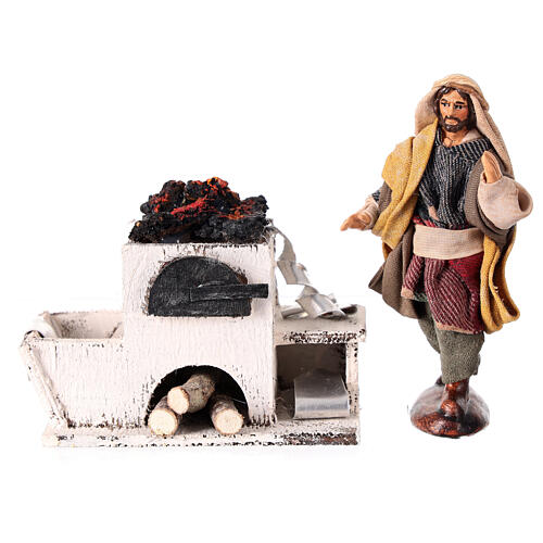 Scena fabbro 10 cm presepe napoletano terracotta 1