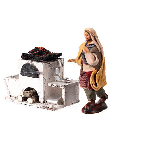 Scena fabbro 10 cm presepe napoletano terracotta 2