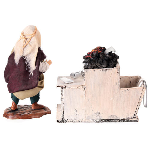 Scene with terracotta blacksmith for 12 cm Neapolitan Nativity Scene 4