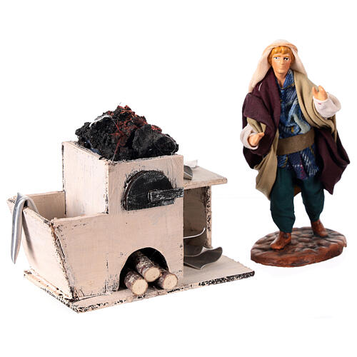 Escena herrero terracota h 12 cm belén napolitano 2