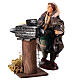 Terracotta blacksmith with his anvil for 12 cm Neapolitan Nativity Scene s2