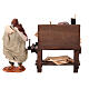 Carpenter's bench with terracotta figurine for 12 cm Neapolitan Nativity Scene s4