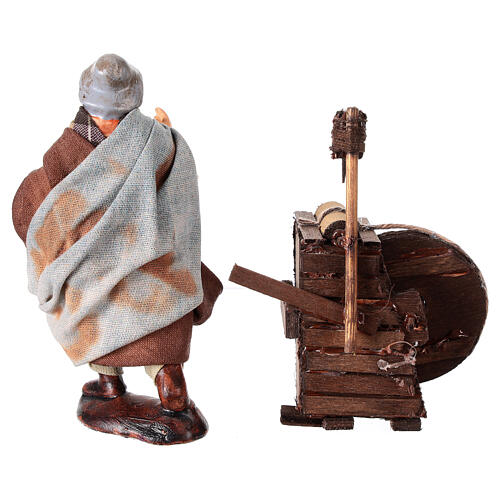 Messerschleifer, Krippenfigur, Terrakotta, neapolitanische Krippe, für 10 cm Krippe 4