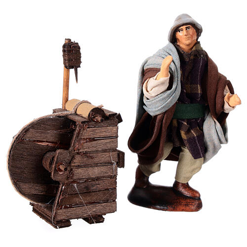Figurka ostrzący noże z terakoty, szopka neapolitańska 10 cm 2