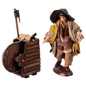 Arrotino terracotta presepe napoletano h 12 cm