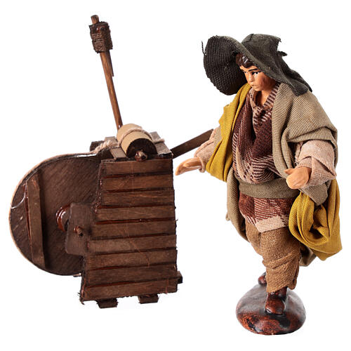 Arrotino terracotta presepe napoletano h 12 cm 2