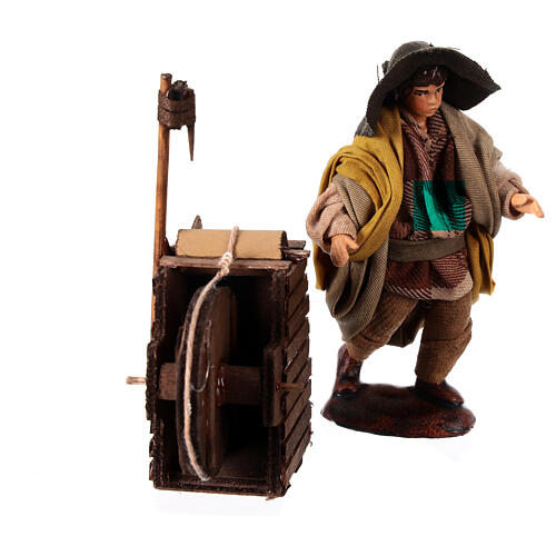 Arrotino terracotta presepe napoletano h 12 cm 3