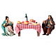 Well-laden table with two shepherd for 10 cm Neapolitan Nativity Scene s1