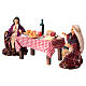 Table loaded with food and 12 cm characters for Neapolitan Nativity Scene s2