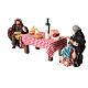 Table full of food with 8 cm terracotta figurines, Neapolitan Nativity Scene s3