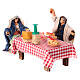 Set of two figurines at a table full of food for 6 cm Neapolitan Nativity Scene s3